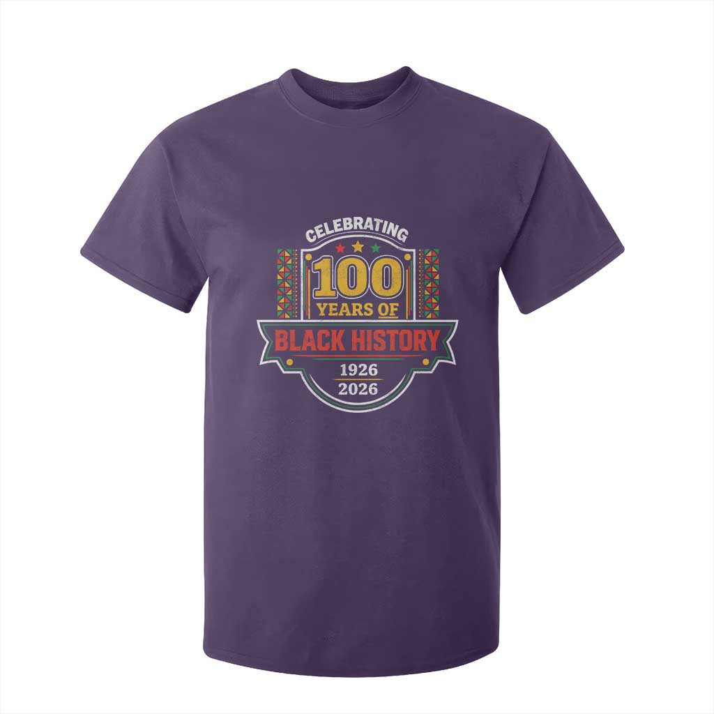 Celebrating 100 Years Of Black History T Shirt For Kid Beginning 1926 Centennial African American Month