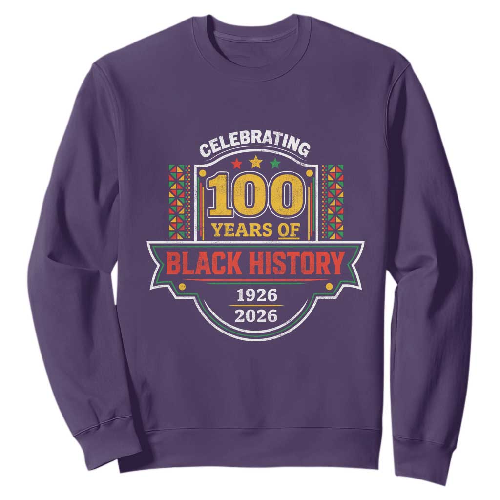 Celebrating 100 Years Of Black History Sweatshirt Beginning 1926 Centennial African American Month