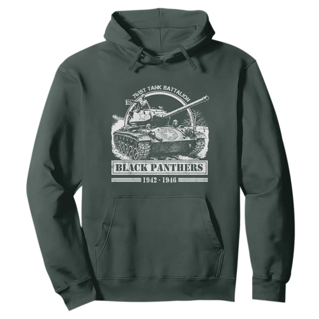 Black Panthers 761st Tank Battalion Hoodie WW2 Heroes Black History Month