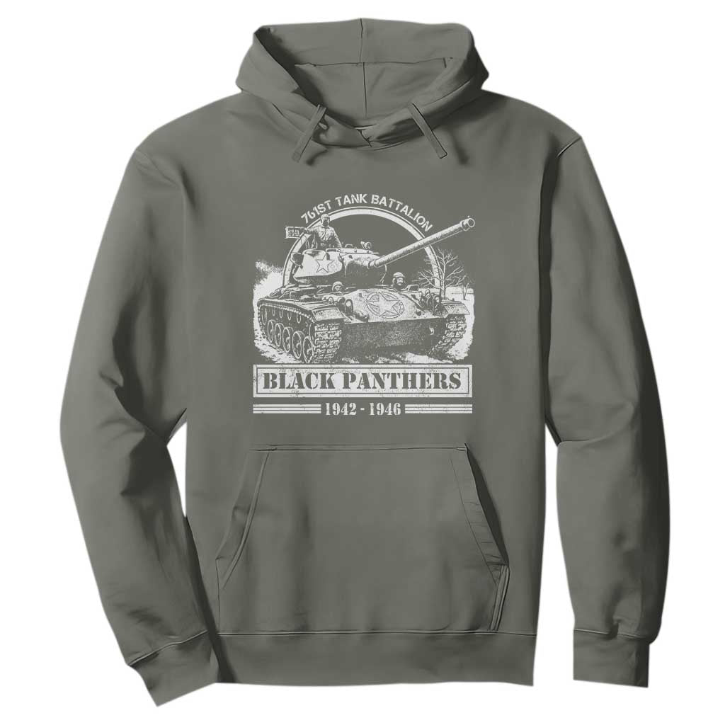 Black Panthers 761st Tank Battalion Hoodie WW2 Heroes Black History Month