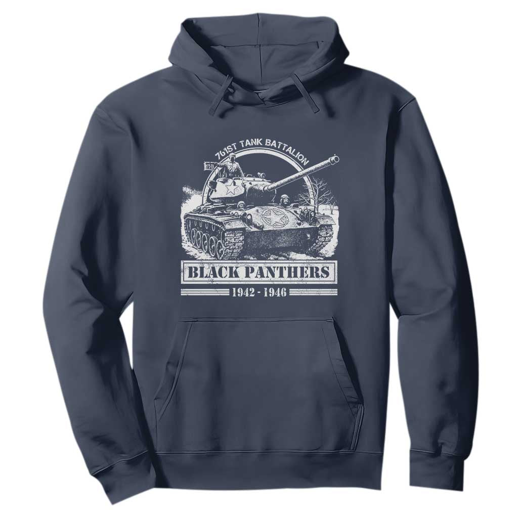Black Panthers 761st Tank Battalion Hoodie WW2 Heroes Black History Month
