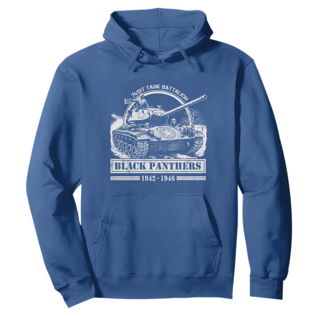 Black Panthers 761st Tank Battalion Hoodie WW2 Heroes Black History Month