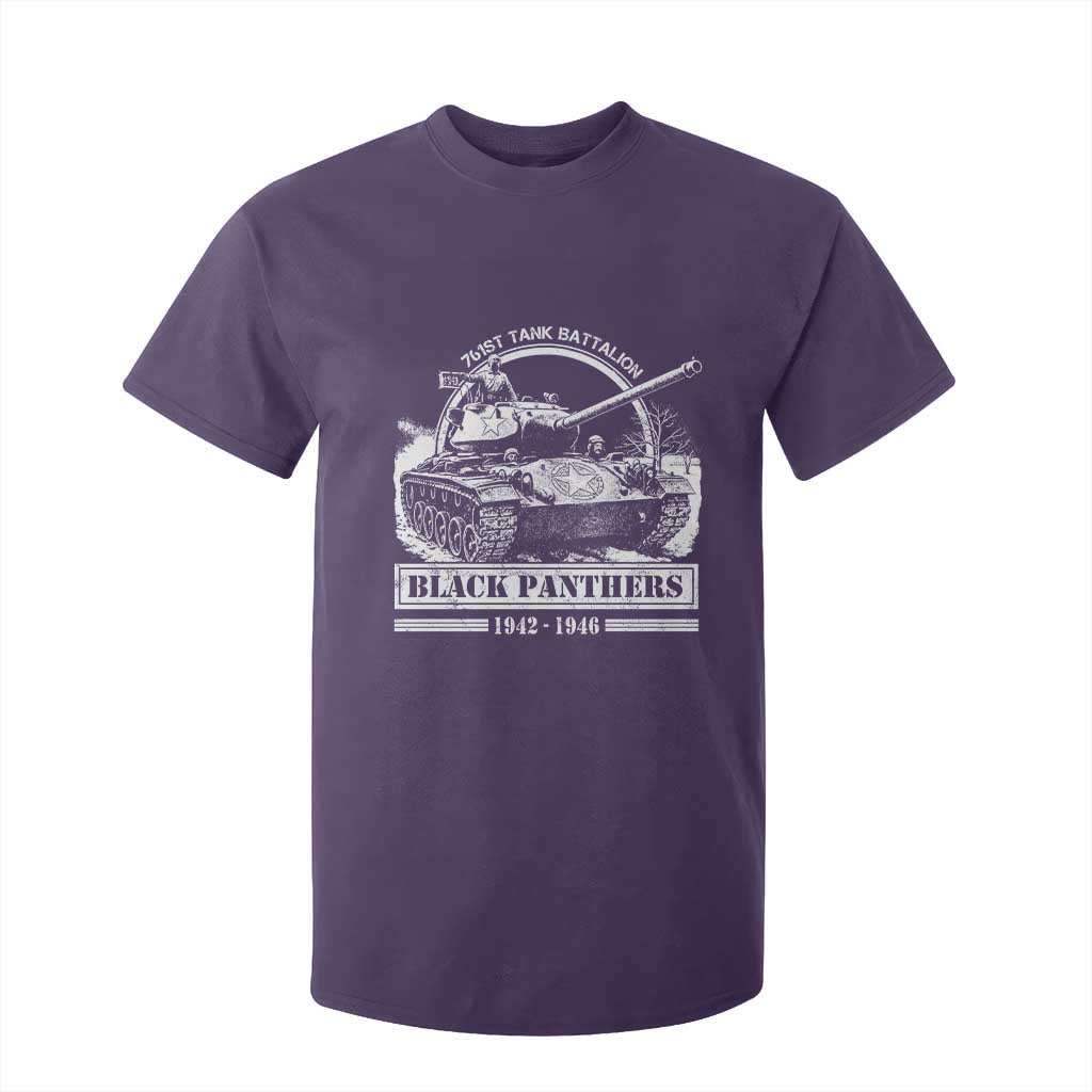 Black Panthers 761st Tank Battalion T Shirt For Kid WW2 Heroes Black History Month