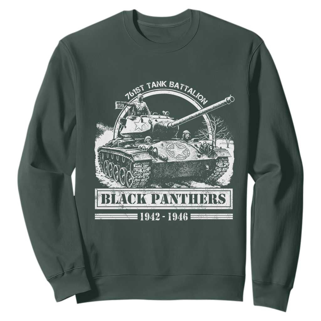 Black Panthers 761st Tank Battalion Sweatshirt WW2 Heroes Black History Month