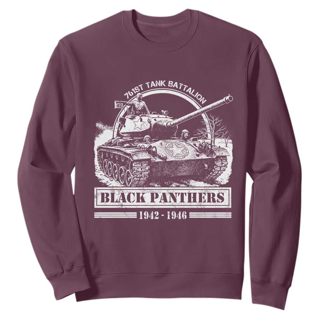 Black Panthers 761st Tank Battalion Sweatshirt WW2 Heroes Black History Month