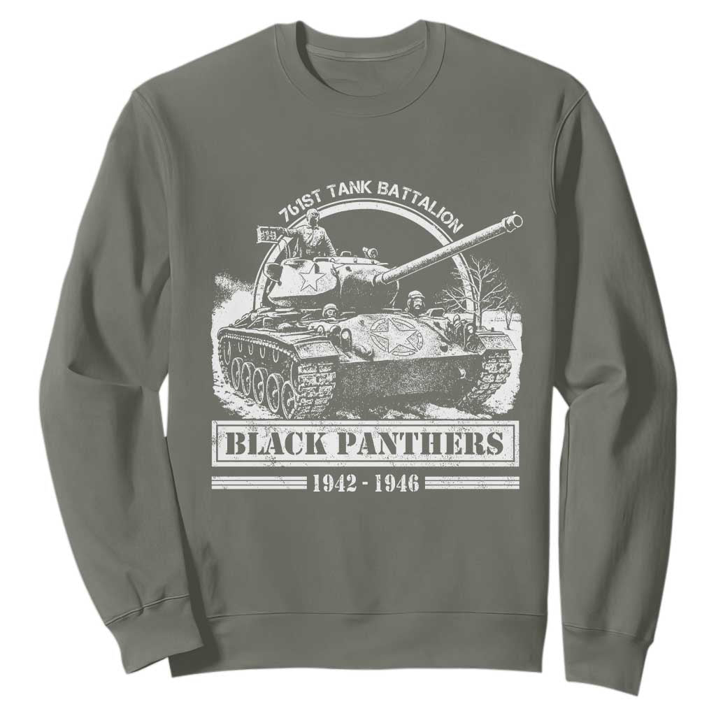 Black Panthers 761st Tank Battalion Sweatshirt WW2 Heroes Black History Month