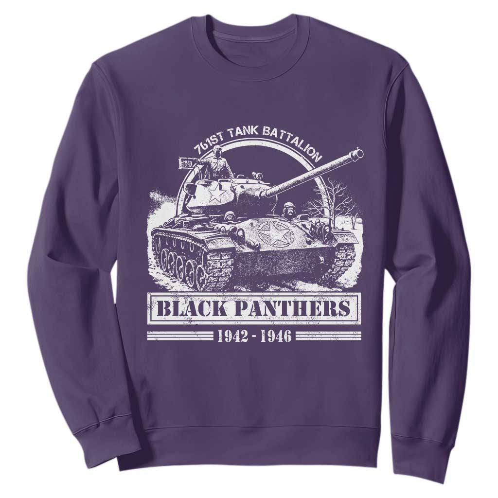 Black Panthers 761st Tank Battalion Sweatshirt WW2 Heroes Black History Month