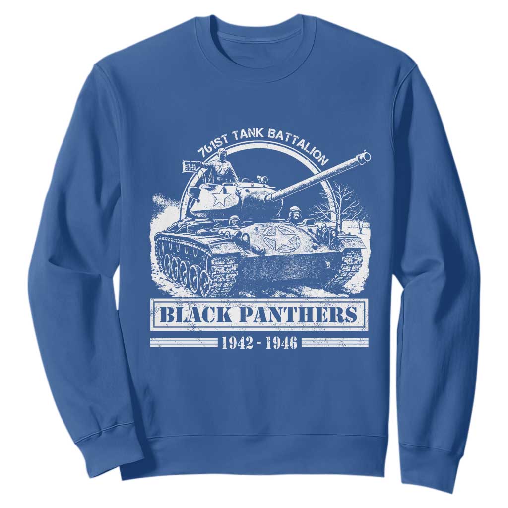 Black Panthers 761st Tank Battalion Sweatshirt WW2 Heroes Black History Month