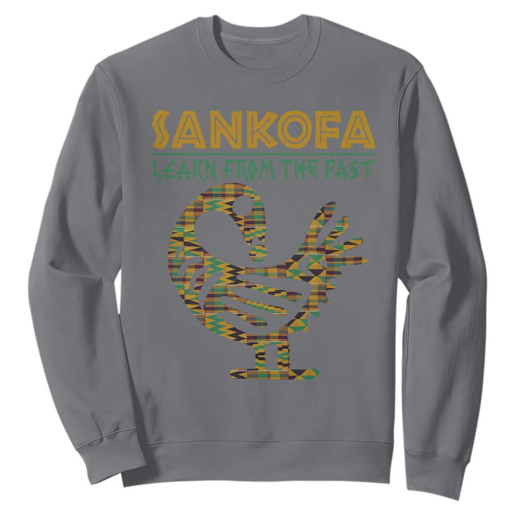 Sankofa Learn From The Past Sweatshirt African Bird Black History Akan Pattern