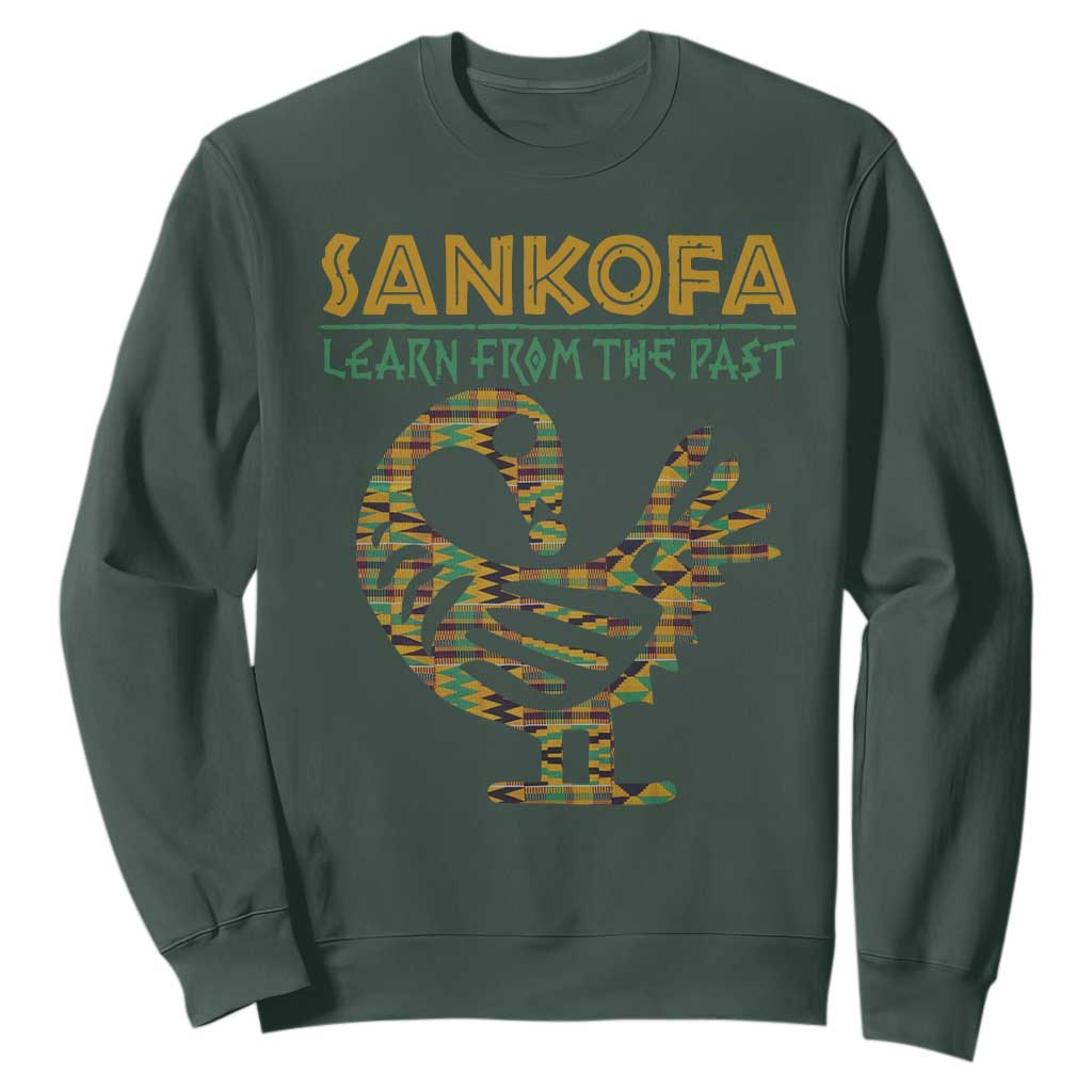 Sankofa Learn From The Past Sweatshirt African Bird Black History Akan Pattern