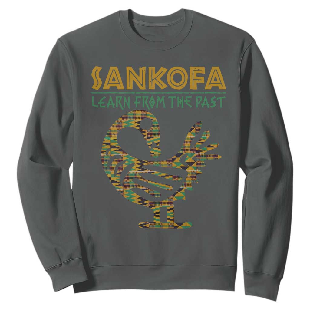 Sankofa Learn From The Past Sweatshirt African Bird Black History Akan Pattern