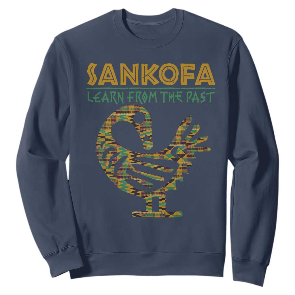 Sankofa Learn From The Past Sweatshirt African Bird Black History Akan Pattern