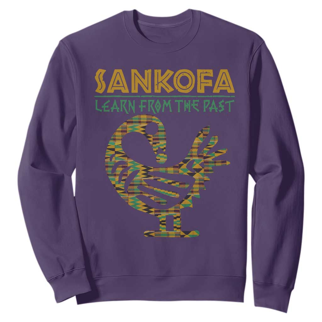Sankofa Learn From The Past Sweatshirt African Bird Black History Akan Pattern