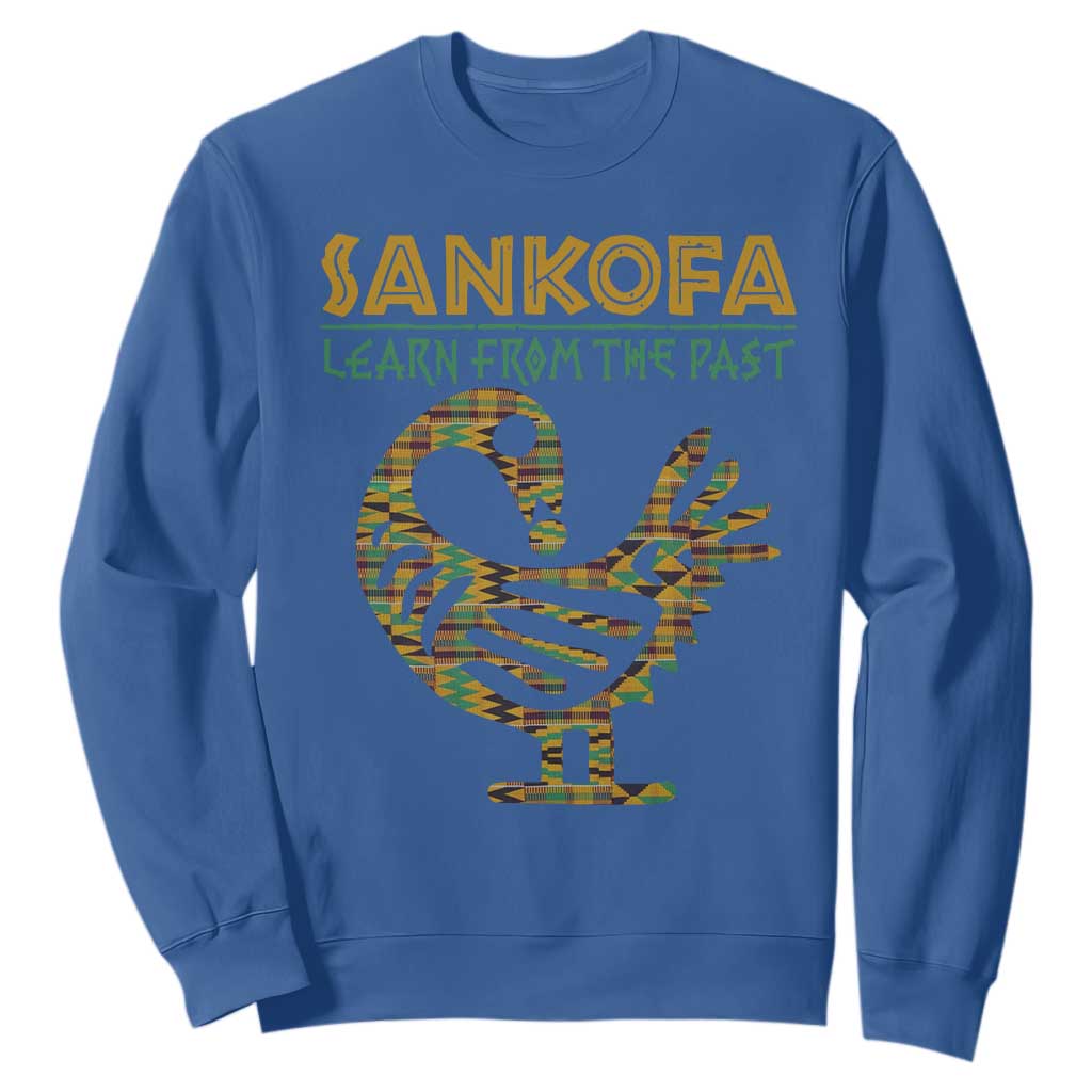 Sankofa Learn From The Past Sweatshirt African Bird Black History Akan Pattern