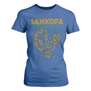 Sankofa Learn From The Past T Shirt For Women African Bird Black History Akan Pattern