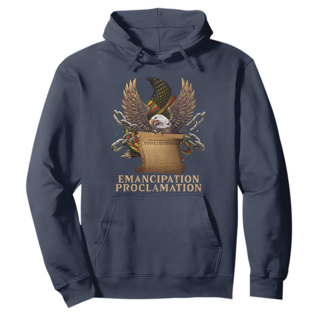 Emancipation Proclamation Hoodie Juneteenth End of Slavery Bald Eagle