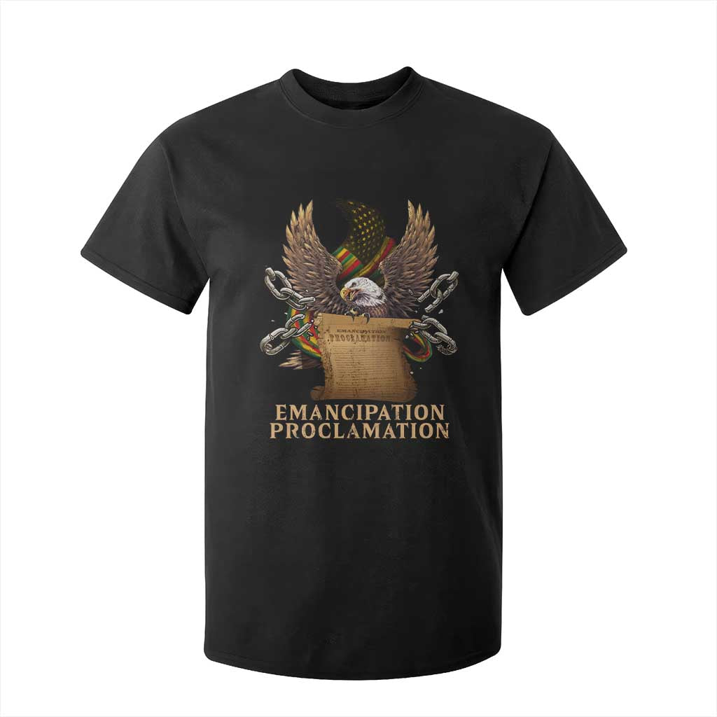 Emancipation Proclamation T Shirt For Kid Juneteenth End of Slavery Bald Eagle