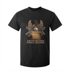 Emancipation Proclamation T Shirt For Kid Juneteenth End of Slavery Bald Eagle