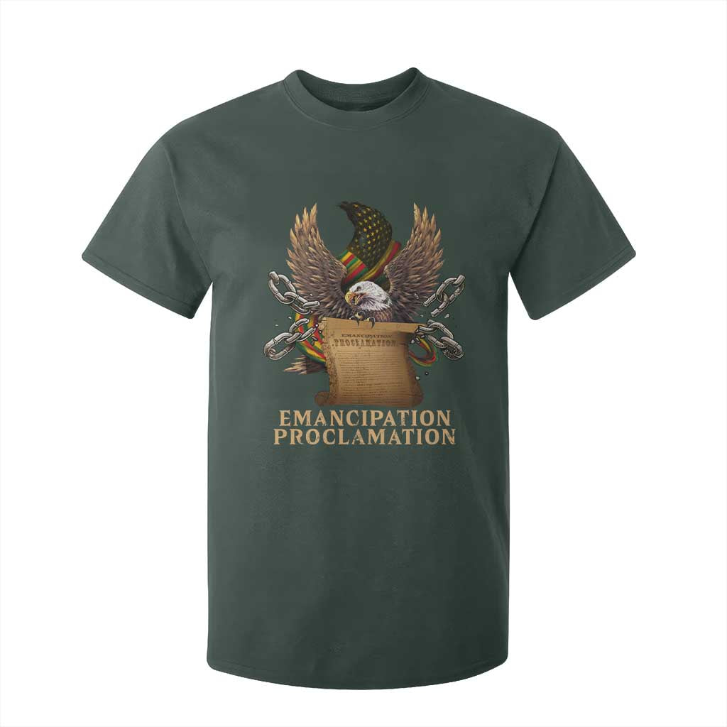 Emancipation Proclamation T Shirt For Kid Juneteenth End of Slavery Bald Eagle