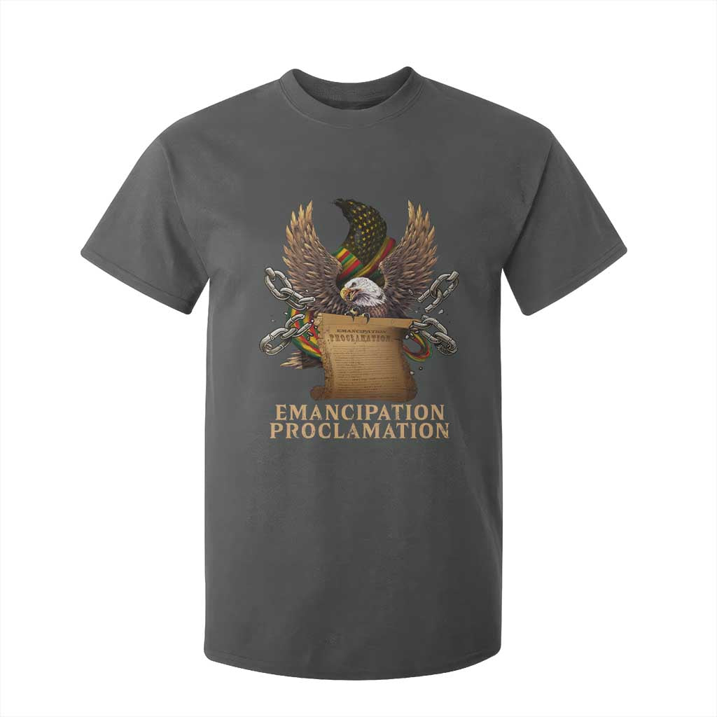 Emancipation Proclamation T Shirt For Kid Juneteenth End of Slavery Bald Eagle