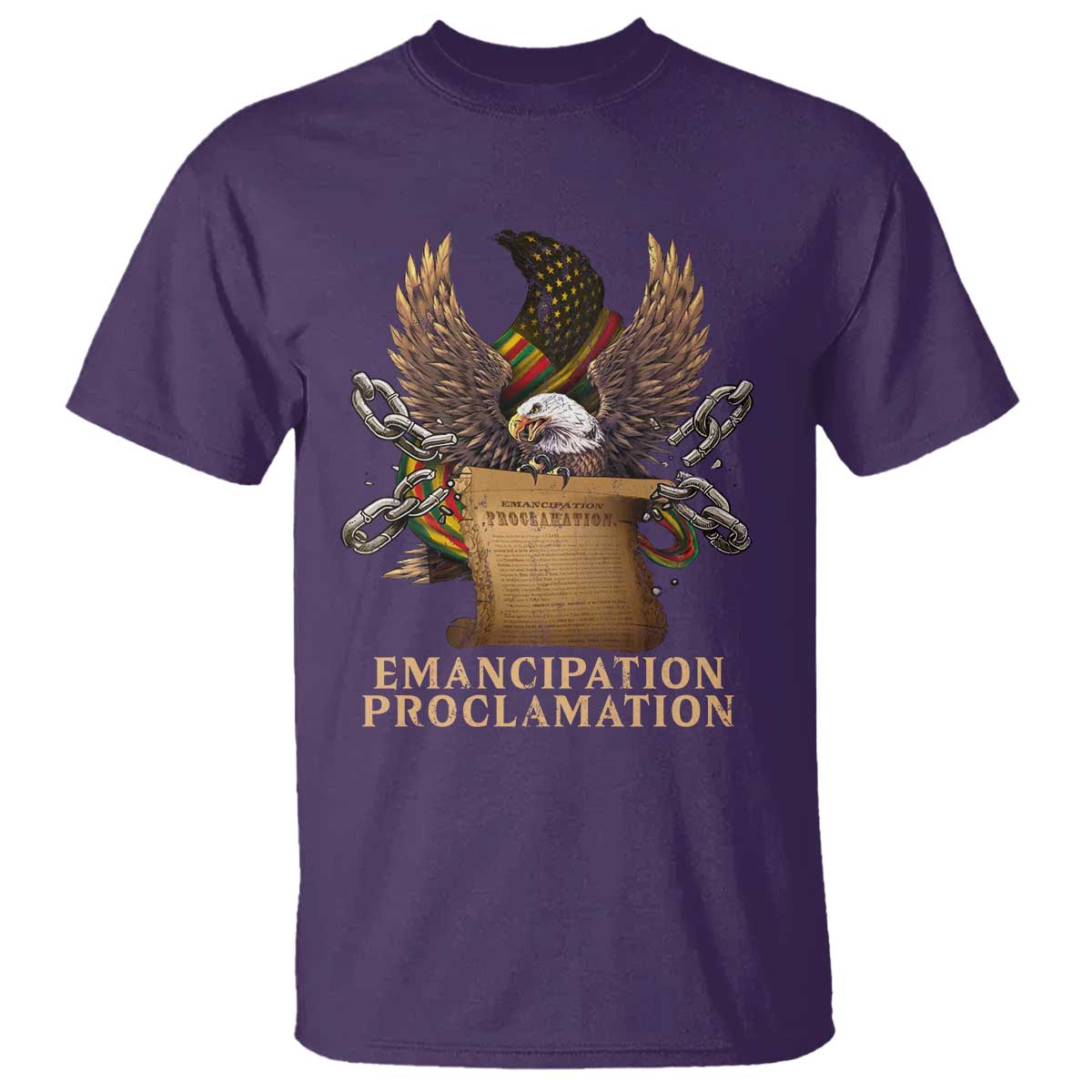 Emancipation Proclamation T Shirt Juneteenth End of Slavery Bald Eagle
