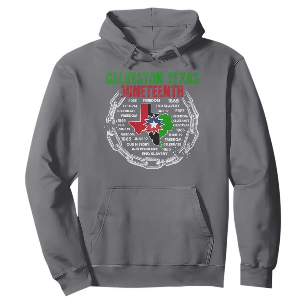 Juneteenth Galveston Texas Hoodie Break The Chain Freedom Since 1865