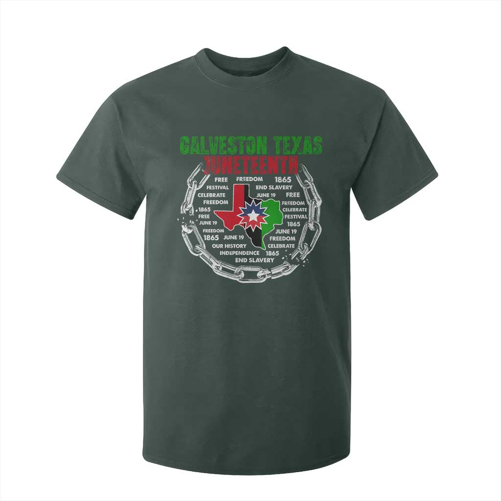 Juneteenth Galveston Texas T Shirt For Kid Break The Chain Freedom Since 1865