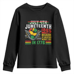 Juneteenth 1865 Because My Ancestors Weren't Free In 1776 Youth Sweatshirt Break The Chains