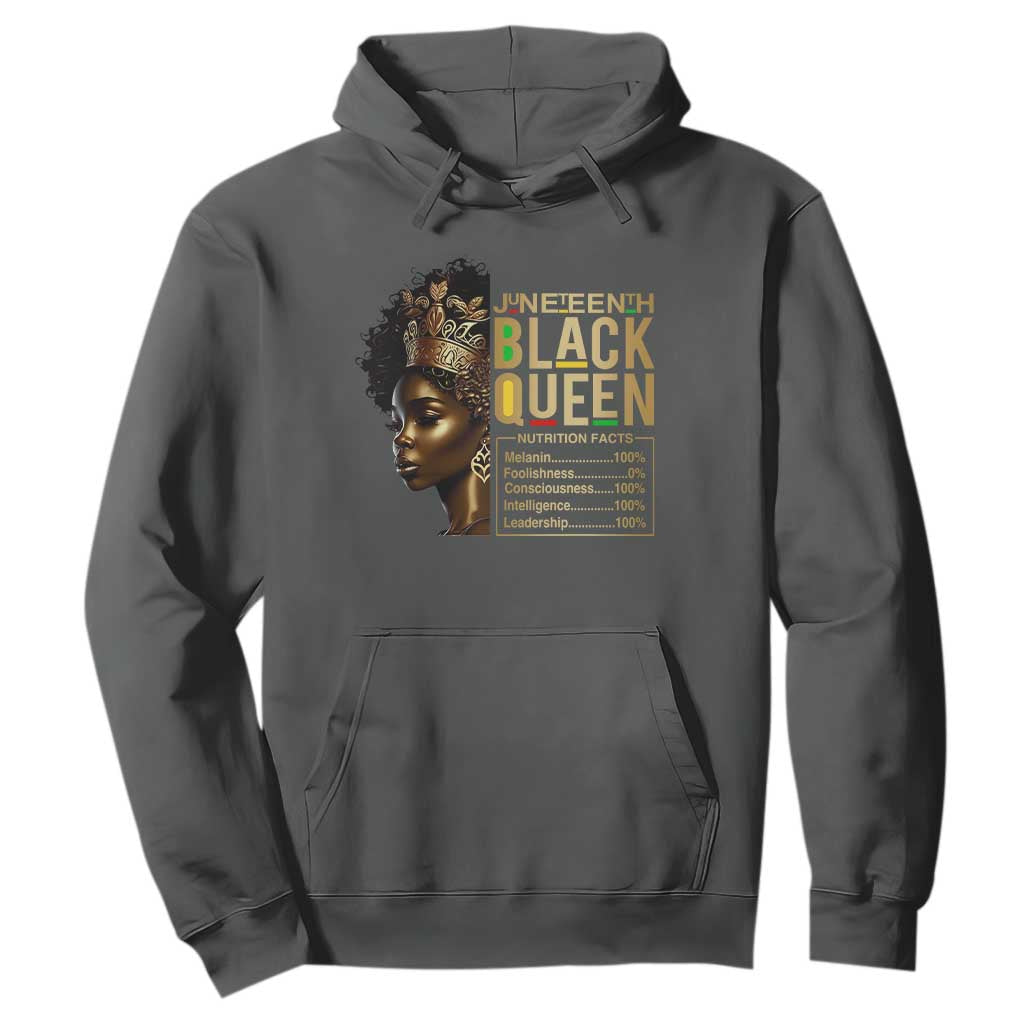 Juneteenth Black Queen Nutritional Facts Hoodie Afro Melanin Queen