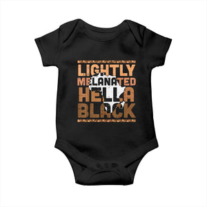 Lightly Melanated Hella Black Baby Onesie Melanin African Pride Map Black History