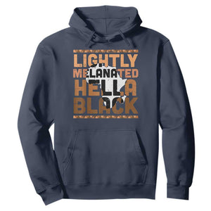 Lightly Melanated Hella Black Hoodie Melanin African Pride Map Black History