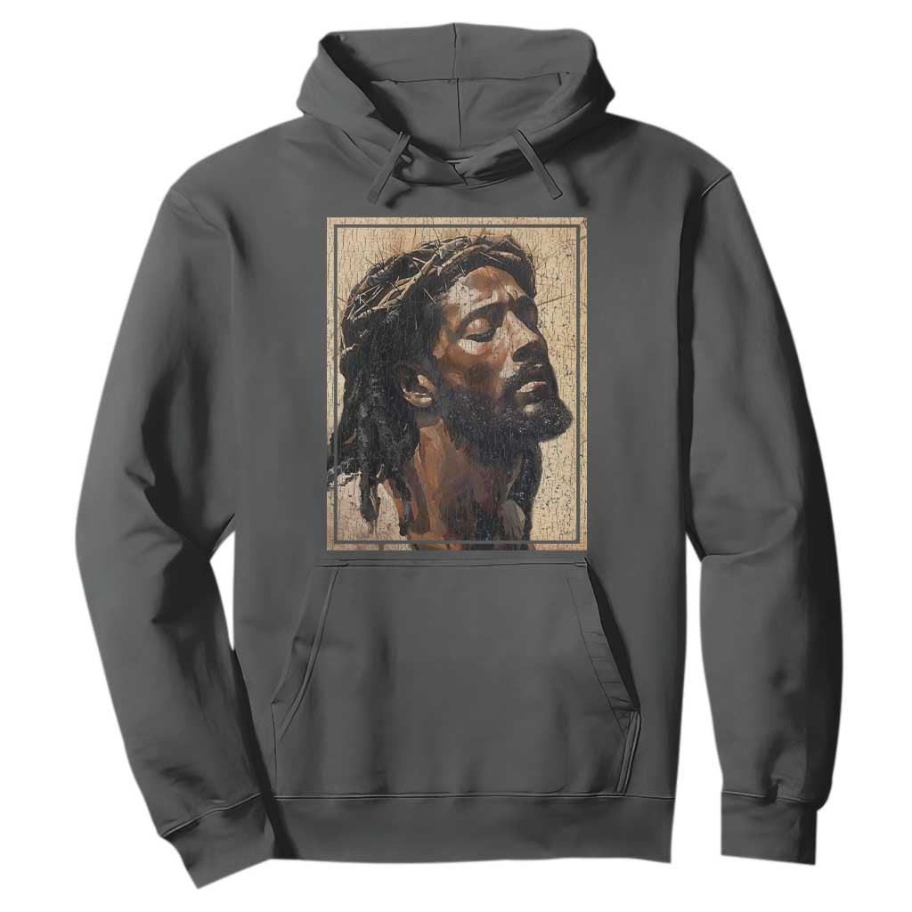 Religious Black Jesus With Crown Of Thorns Hoodie