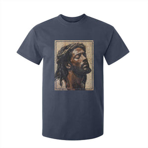 Religious Black Jesus With Crown Of Thorns T Shirt For Kid
