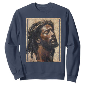 Religious Black Jesus With Crown Of Thorns Sweatshirt