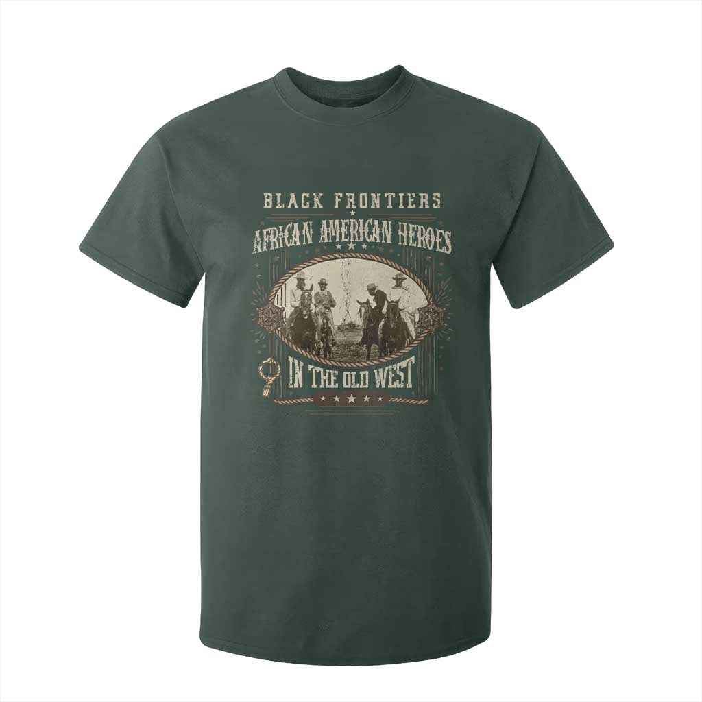 African American Cowboy T Shirt For Kid Black Frontiers African American Heroes In The Old West - African Pride