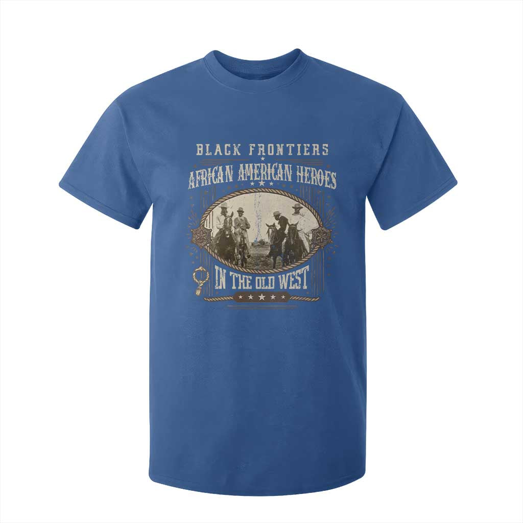 African American Cowboy T Shirt For Kid Black Frontiers African American Heroes In The Old West - African Pride