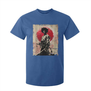Funny African America Samurai T Shirt For Kid Japanese Art Black Warrior Fighter