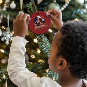 Funny Ain't Nothin' But A Xmas Party Christmas Ornament African American Christmas Black Melanin Santa Girl