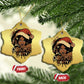 Funny Ain't Nothing But A Xmas Party Christmas Ornament African American Christmas Santa Black Melanin Girl