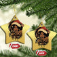 Funny Ain't Nothing But A Xmas Party Christmas Ornament African American Christmas Santa Black Melanin Girl