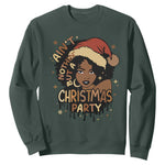 Funny Ain't Nothing But A Christmas Party Sweatshirt African American Christmas Santa Black Melanin Girl