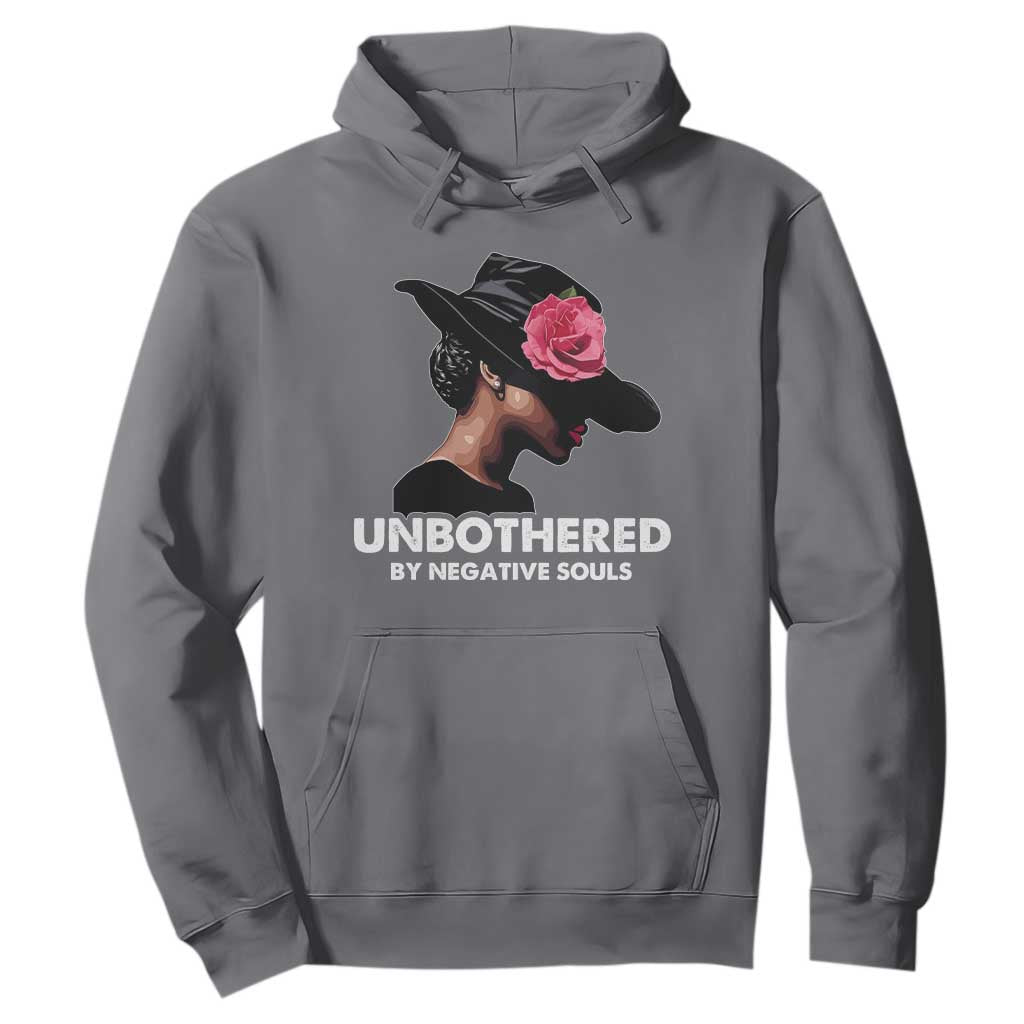 Funny African American Hoodie Unbothered By Negative Souls Afro Girl