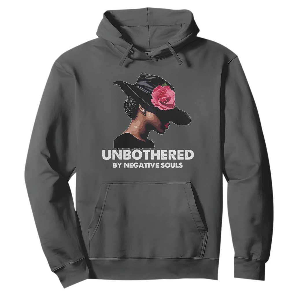Funny African American Hoodie Unbothered By Negative Souls Afro Girl