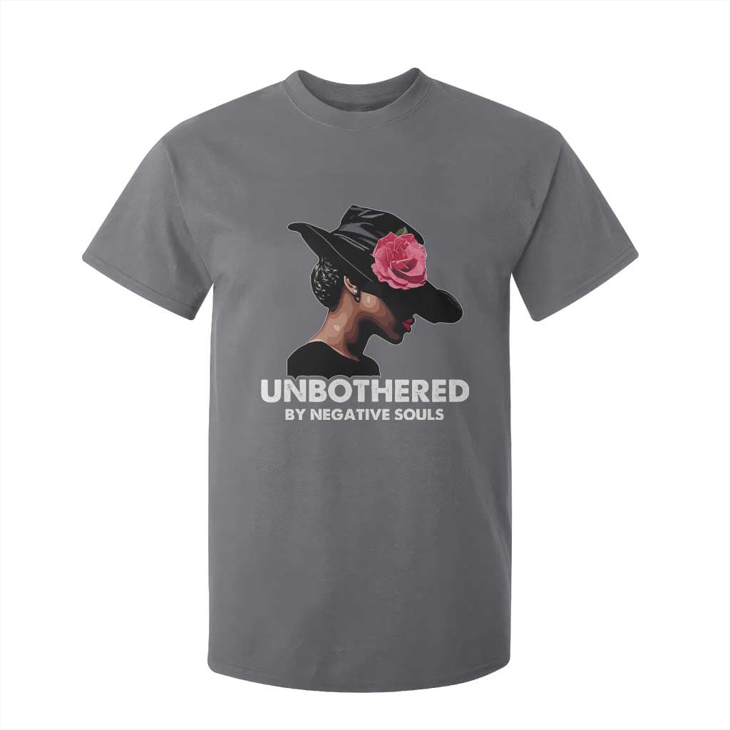 Funny African American T Shirt For Kid Unbothered By Negative Souls Afro Girl