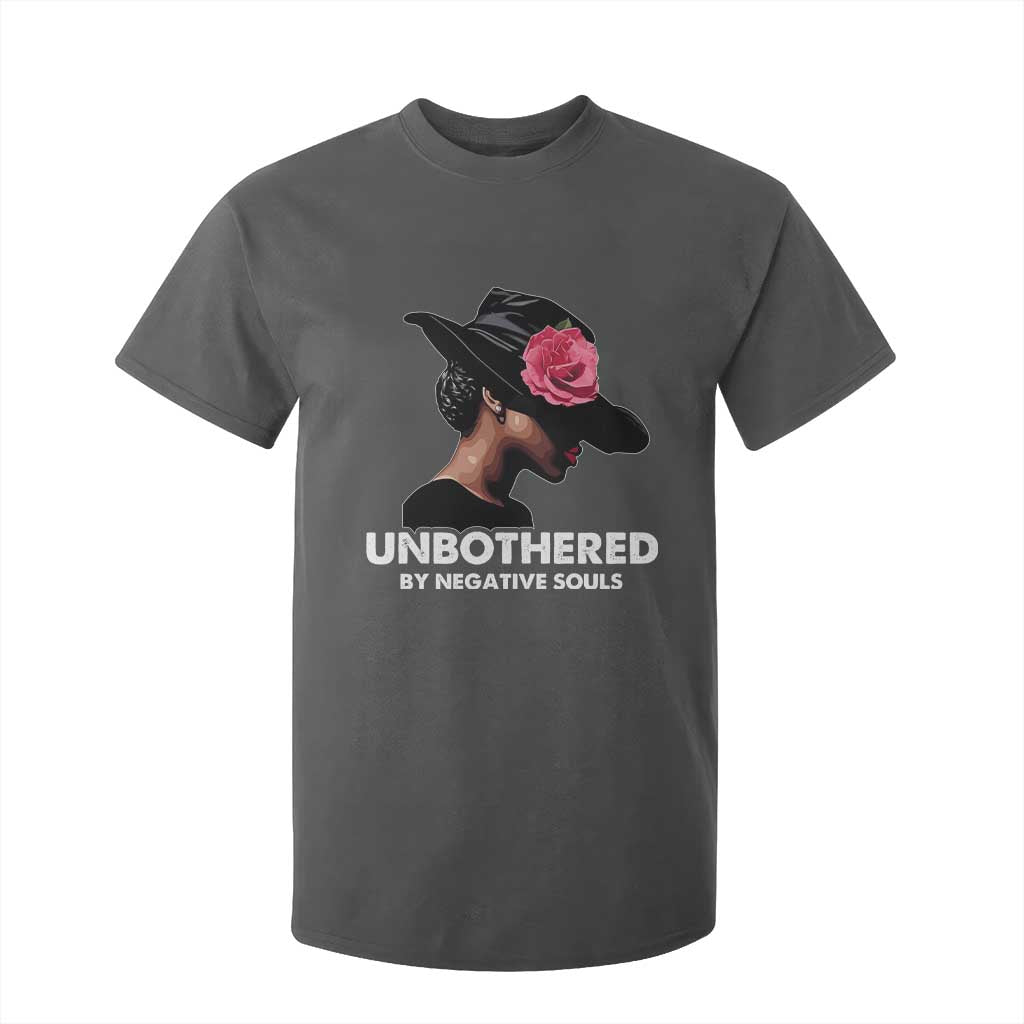 Funny African American T Shirt For Kid Unbothered By Negative Souls Afro Girl