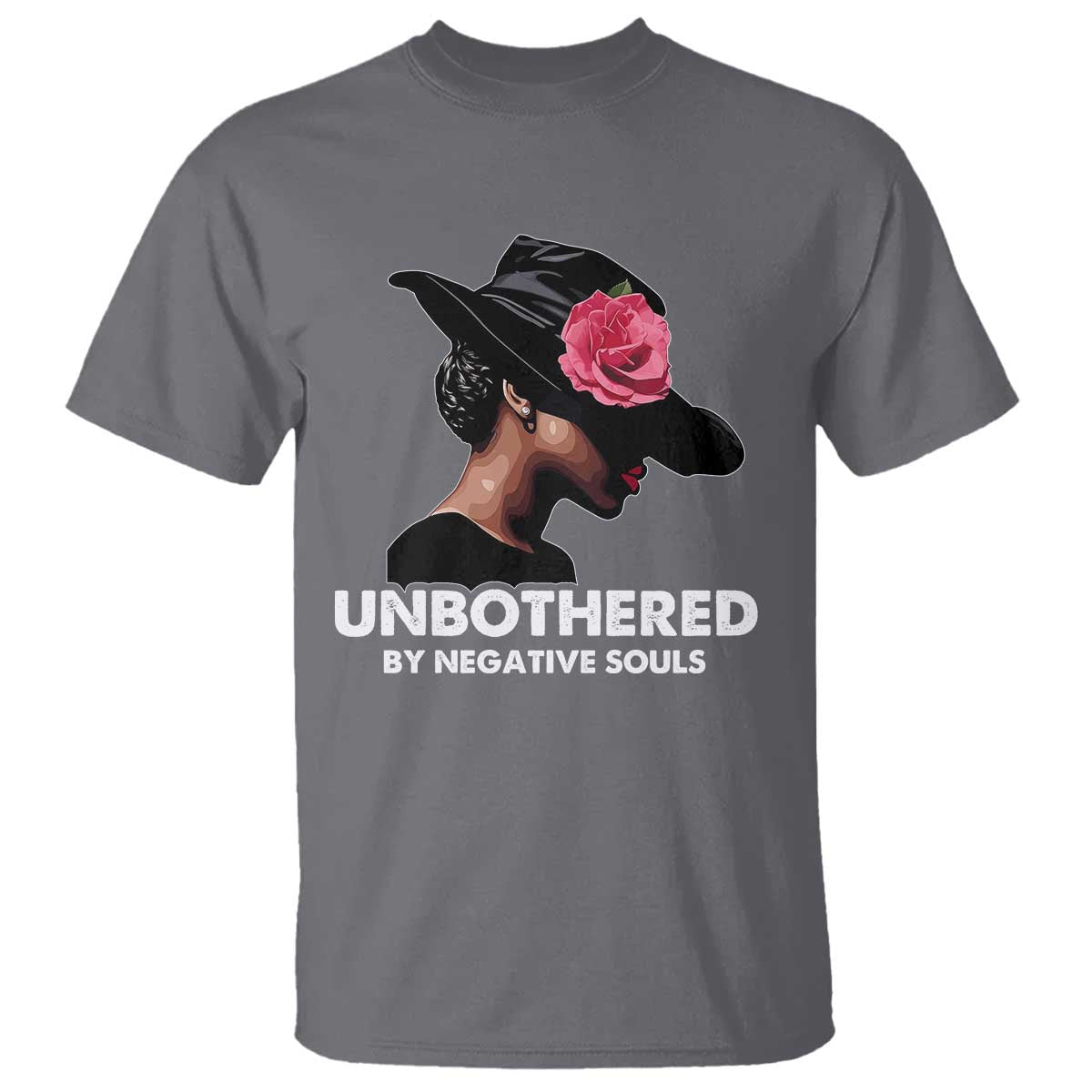 Funny African American T Shirt Unbothered By Negative Souls Afro Girl