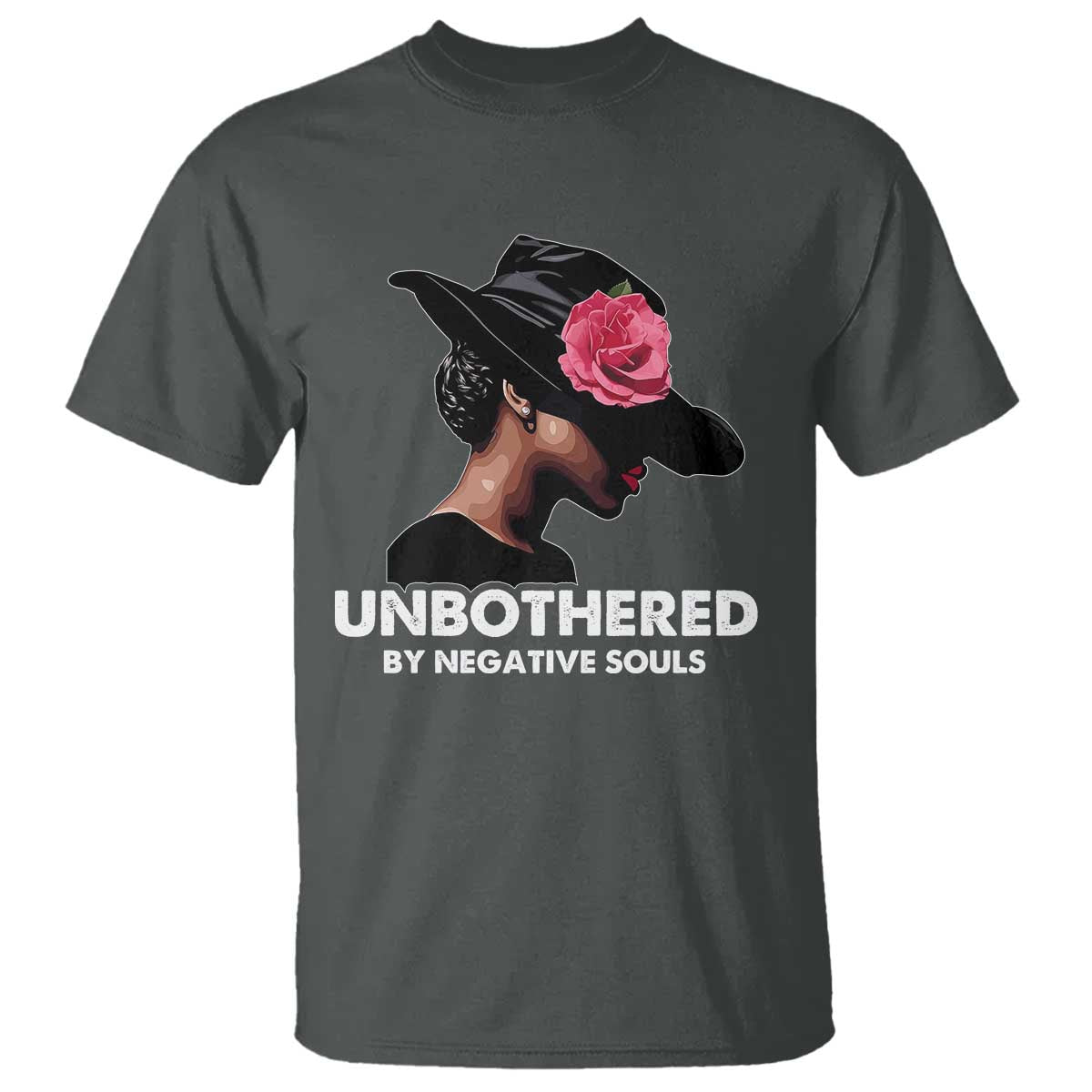 Funny African American T Shirt Unbothered By Negative Souls Afro Girl