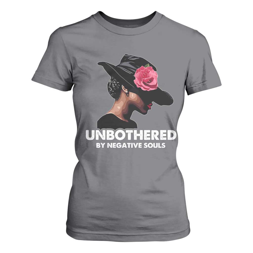 Funny African American T Shirt For Women Unbothered By Negative Souls Afro Girl