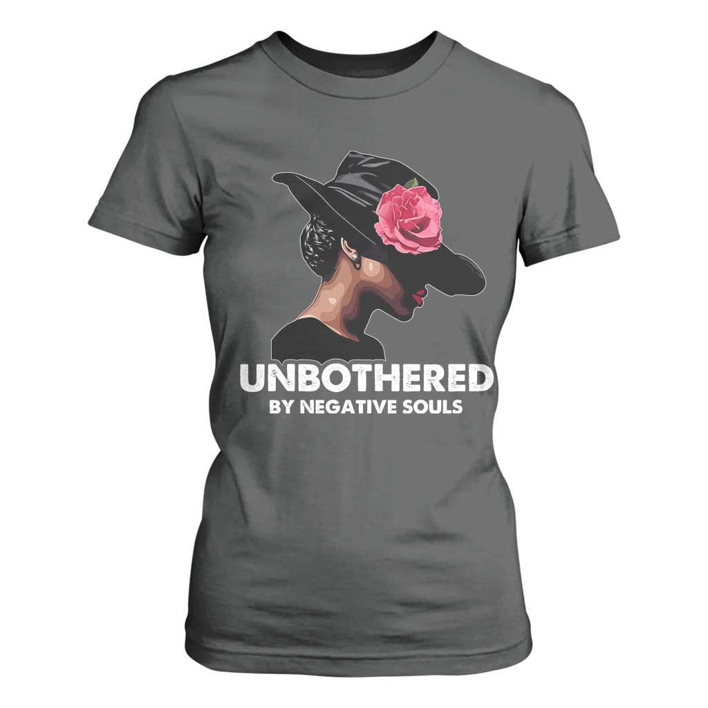 Funny African American T Shirt For Women Unbothered By Negative Souls Afro Girl