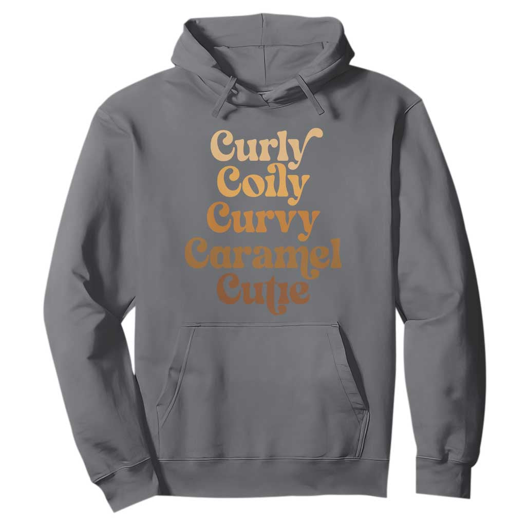 Afro Melanin Black Hair Hoodie Curly Coily Curvy Caramel Cutie